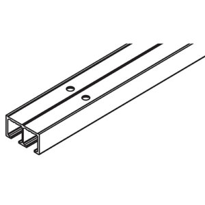 Doppellaufschiene Hawa Clipo 16, Alu, eloxiert, zum Aufschrauben, L= 2500 mm - Hawa Clipo – Bild 1