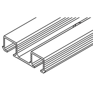 Doppellaufschiene Hawa Clipo 15, Alu, gelocht, zum Schrauben, L= 6000 mm - Hawa Clipo – Bild 1