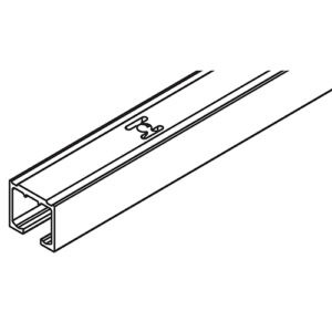 Einfachlaufschiene Hawa Clipo 26/36, Alu eloxiert, zum Aufschrauben, L= 2500 mm - Hawa Clipo – Bild 1