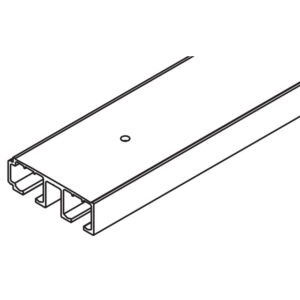 Doppellaufschiene Hawa Clipo 26/36, Alu eloxiert, zum Aufschrauben, L= 6000 mm - Hawa Clipo – Bild 1