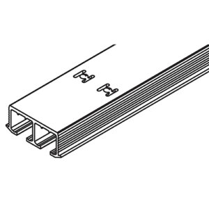 Doppellaufschiene Hawa Clipo 26/36, Alu eloxiert, zum Schrauben, L= 2500 mm - Hawa Clipo – Bild 1