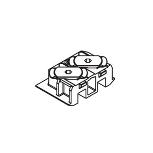 Schienenendstück Hawa Clipo 26/36, Doppellaufschiene, Kunststoff - Hawa Clipo – Bild 1