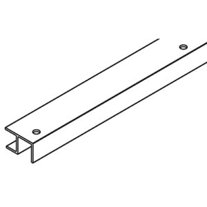 Doppelführungsschiene Hawa Frontino 20, Aluminium eloxiert, L= 1800 mm - Hawa Frontino – Bild 1
