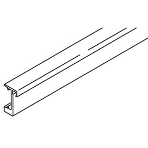Glas-Rahmenprofil Hawa Regal A 25, Alu eloxiert, L= 3500 mm - Hawa Frontal – Bild 1