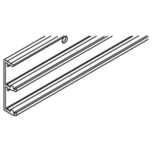 Doppelführungschiene Hawa Combino L 40, Alu eloxiert, gelocht, L= 3500 mm - Hawa Combino – Bild 1