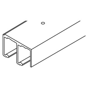 Doppellaufschiene Hawa Combino L 40 / U 50, Alu eloxiert, gelocht, L= 2500 mm - Hawa Combino – Bild 1