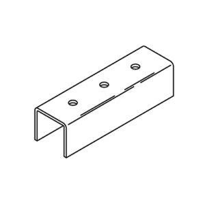 Schienen-Verbindungs-U, Hawa Porta 60/100, Stahl, verzinkt, gelocht - Hawa Porta – Bild 1