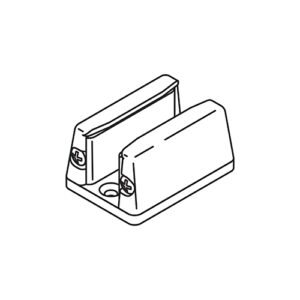 Bodenführung Hawa Porta Glas, spielfrei einstellbar, matt verchromt - Hawa Porta – Bild 1