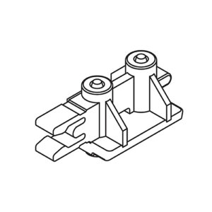 Stopper Hawa Porta 45, mit Rückhaltefeder, Kunststoff, grau - Hawa Porta – Bild 1