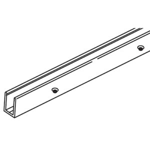 U-Führungsschiene Hawa Porta 100 GWF, Alu schwarz eloxiert, gelocht, L= 3500 mm - Hawa Porta – Bild 1