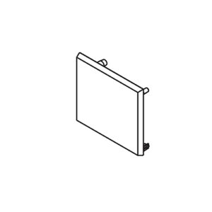 Endkappe Hawa Porta 100 GW, links, Kunststoff, anthrazit - Hawa Porta – Bild 1