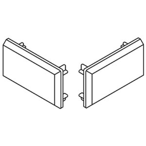 Endkappen-Set, Hawa Porta 60/100 HMD, Kunststoff, anthrazit - Hawa Porta – Bild 1