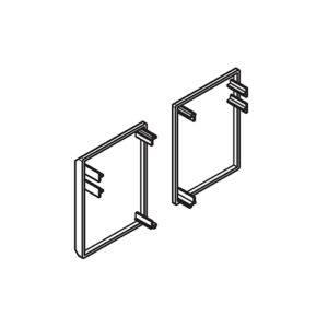 Endkappen-Set Hawa Porta 100 GMD, Kunststoff, anthrazit - Hawa Porta – Bild 1