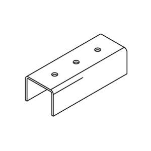 Schienen-Verbindungs-U Hawa Porta 300, Stahl verzinkt, gelocht - Hawa Porta – Bild 1
