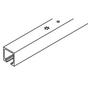 Laufschiene LM nach Mass, farblos eloxiert, gebohrt (Typ Junior 40) - Hawa Junior – Bild 1
