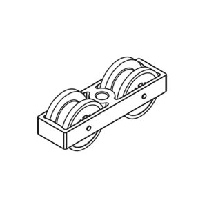Laufwerk, 2-rollig, M14, Kunststoffrollen (Typ Junior 160) - Hawa Junior – Bild 1