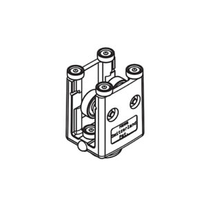 Laufwerk KS, 2-rollig Hawa Varioflex 40, mit 6 Führungsrollen, M10 - Hawa Varioflex – Bild 1