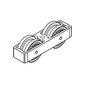 Laufwerk, 2-rollig, M12, Kunststoffrollen (Typ Junior 250) - Hawa Junior – Bild 1