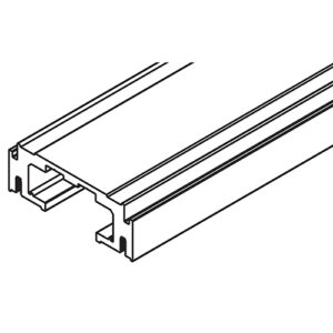 Laufschiene LM 6000 mm, farblos eloxiert, gebohrt, Hawa Puro - Hawa Puro – Bild 1