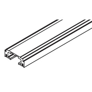 Laufschiene LM nach Mass, Edelstahl-Effekt, gebürstet, gebohrt, Hawa Puro - Hawa Puro – Bild 1