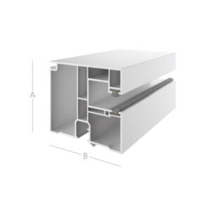 Rollladenführungsschiene PVC 60 x 51 mm  - weiss Mini und Maxi – Bild 1