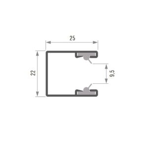 Leo Rollladenführungsleiste Mini 25 x 22 mm - in verschiedenen Farben – Bild 1