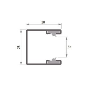 Leo Rollladenführungsleiste Maxi 28 x 28 mm - in verschiedenen Farben – Bild 1