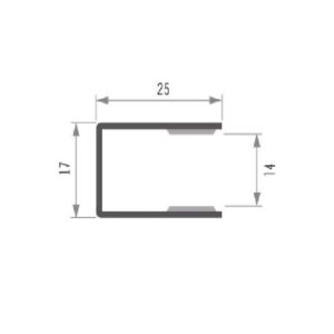Rollladenführungsschiene beflockt 25/17/25 - Hauptvariante – Bild 1