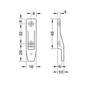 Häfele Clipbeschlag Keku Rahmenteil ohne RAST schwarz - 262.49.350 – Bild 2