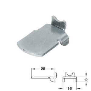 Häfele Bodenträger für Trägerschiene 16 mm verzinkt - 283.61.926 – Bild 1