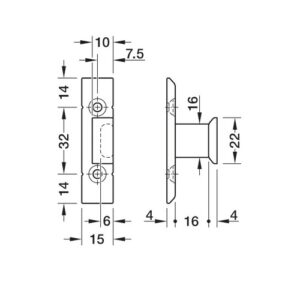 Häfele Clipbeschlag Keku Rahmenteil EHS schwarz - 262.49.367 – Bild 2