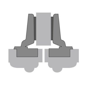 Hettich Möbelscharnier Intermat 9935  - Mittelanschlag mit Feder zum schrauben – Bild 2