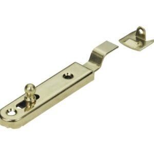 Hettich Möbelriegel 70 mm gekröpft  - vermessingt – Bild 1