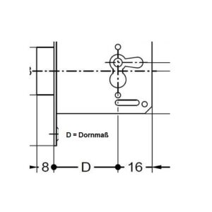 MLM Drehstangenschloss mit Zylinder 246 - 30 mm Dornaß  re/li verwendbar – Bild 3