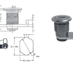 Renz Hebelzylinder mit 2 Schlüssel - 97-9-95221 – Bild 1