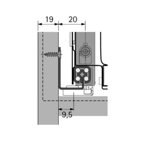 Hettich Quadro 25 Teilauszug ohne Blendenhalter - 300 mm Länge – Bild 2