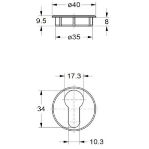 Junie PZ Rosette für PZ DS Schloss - vernickelt – Bild 2