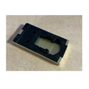 Mepla Glastürscharnier Abdeckplatte - gold rechteck für runden Topf – Bild 1