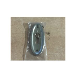 Schlüsselschild Blech oval - Messing chrom 20 x 45 mm – Bild 1