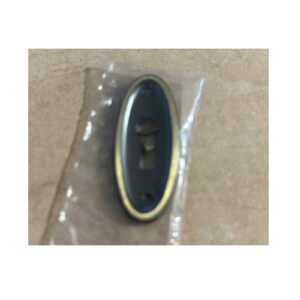 Schlüsselschild Blech oval - Messing brüniert 20 x 45 mm – Bild 1