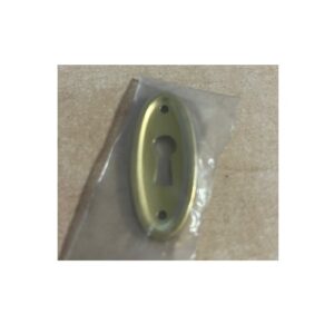 Schlüsselschild Blech oval - Messing poliert 20 x 45 mm – Bild 1