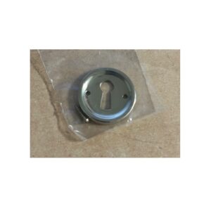 Schlüsselschild Blech rund - Messing chrom 20 mm – Bild 1