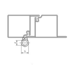 Profilrolle KO41 Stahl blank mit Messingstift  - Hauptvariante – Bild 3