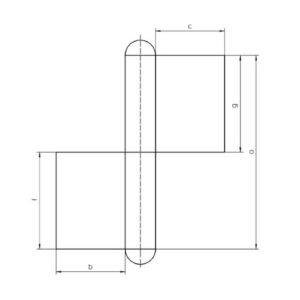 Simonswerk Konstruktionsband KO4 Stahl blank 80mm - 80x30x9x3  2 tlg. mit Lappen – Bild 2