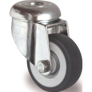 TECWERK Lenkrolle - Rad- 100 mm Tragf?higkeit 100 kg mit Rckenloch Gleitlager – Bild 1