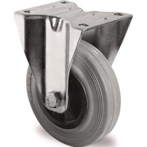 TECWERK Bockrolle - 125 mm 100 kg Vollgummi Rollenlager – Bild 1