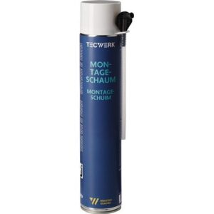 TECWERK 1K-Montageschaum - 750 ml B2 champagner mit Einweghandschuhen – Bild 1