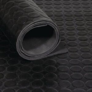 TECWERK Gummiflachnoppenmatte - Breite 1,4 m L?nge 10 m Dicke 3 mm schwarz NR/SBR – Bild 1