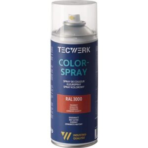 TECWERK Colorspray - feuerrot seidenmatt RAL 3000 400 ml – Bild 1