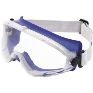 TECWERK Vollsichtschutzbrille - EN 166 Rahmen blau, Scheibe klar – Bild 1